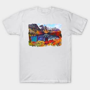 Moraine Lake and the Valley of the Ten Peaks Apparel T-Shirt